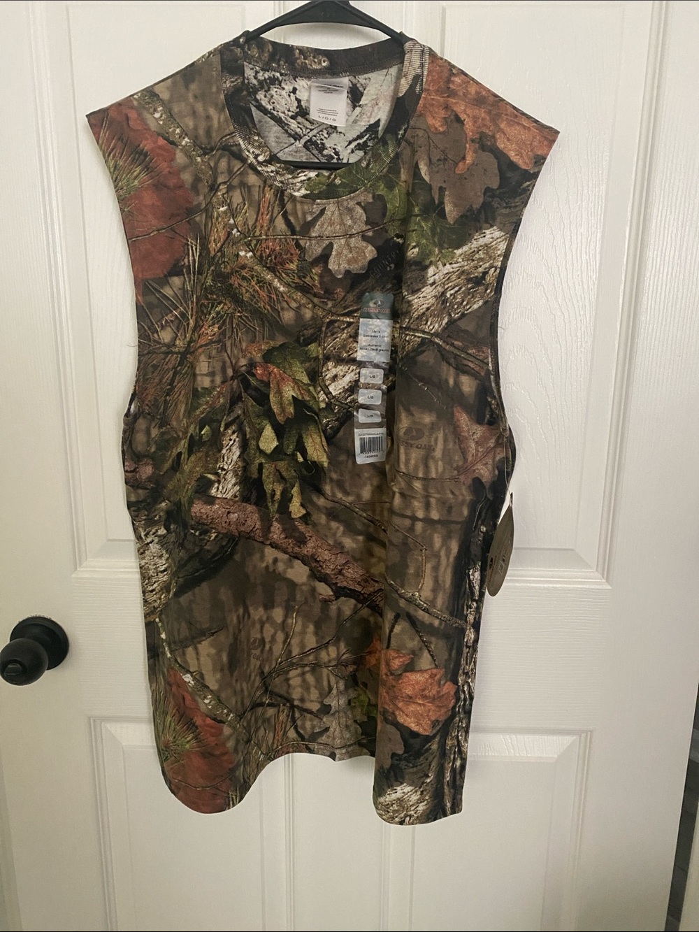 Mossy Oak Men's Sleeveless Camo Tank Top - Green Brown Tan